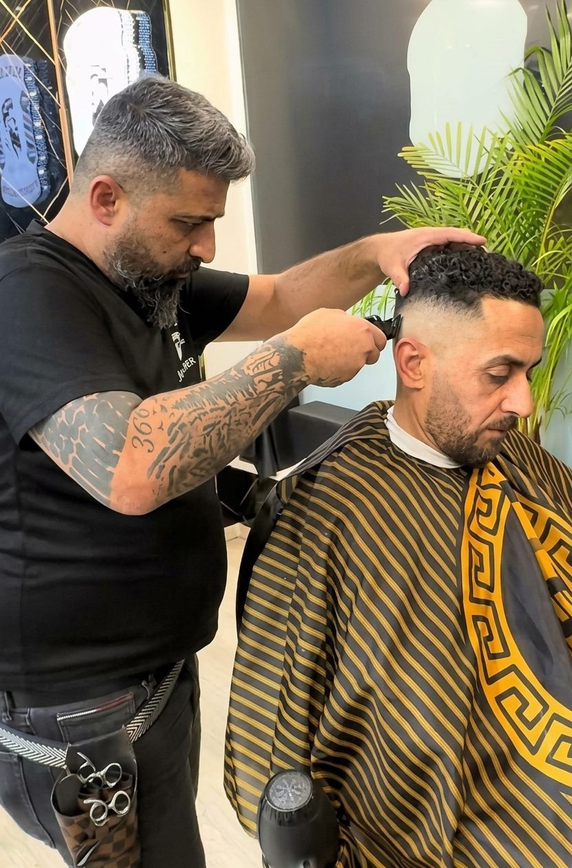 Barbier bei der Arbeit
